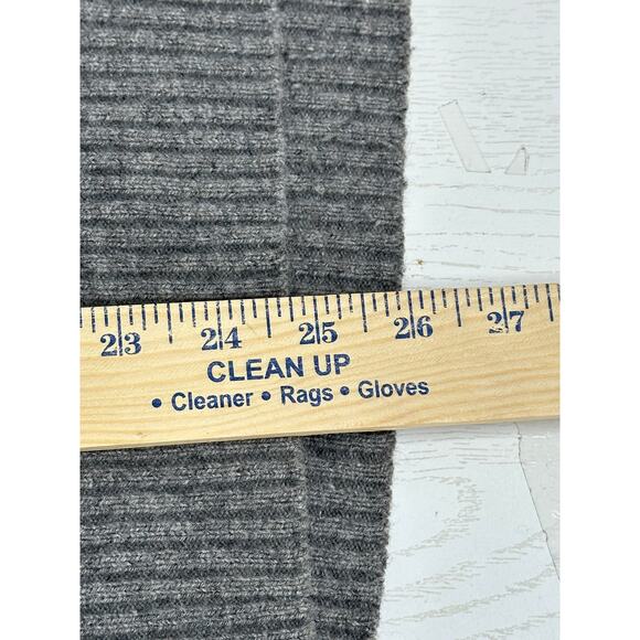 Banana Republic Gray Merino Extra Fine Wool Sweater Waffle Knit Henley Mens M - Picture 7 of 7